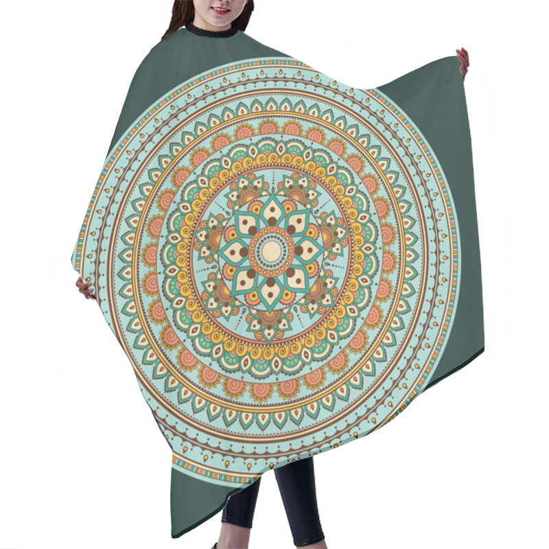 Personality  Mandala Art Pattern Eps Vector Hair Cutting Cape