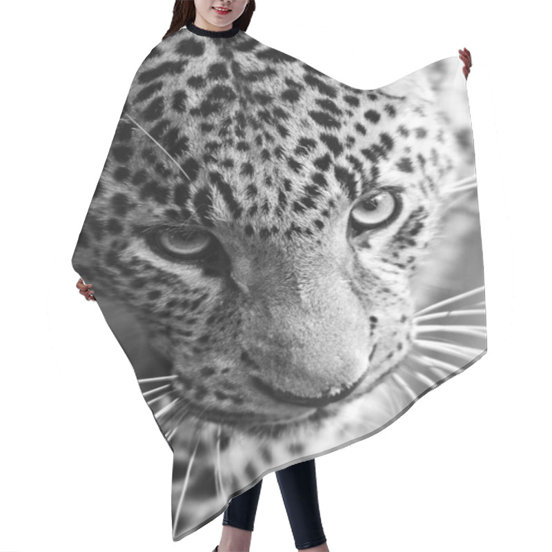 Personality  Leopard Hair Cutting Cape