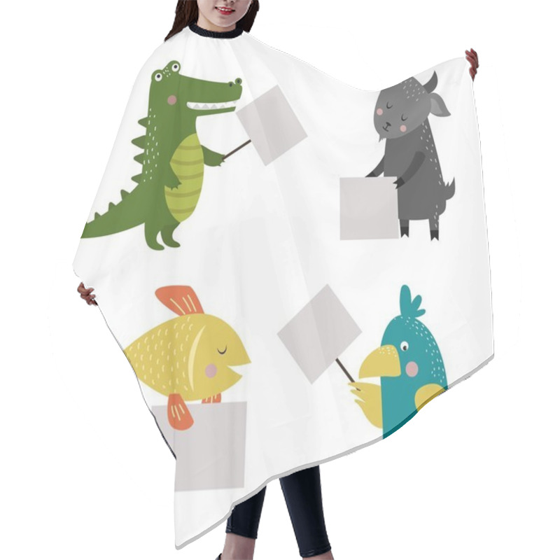 Personality  Wild Animals Zoo Banners Hair Cutting Cape