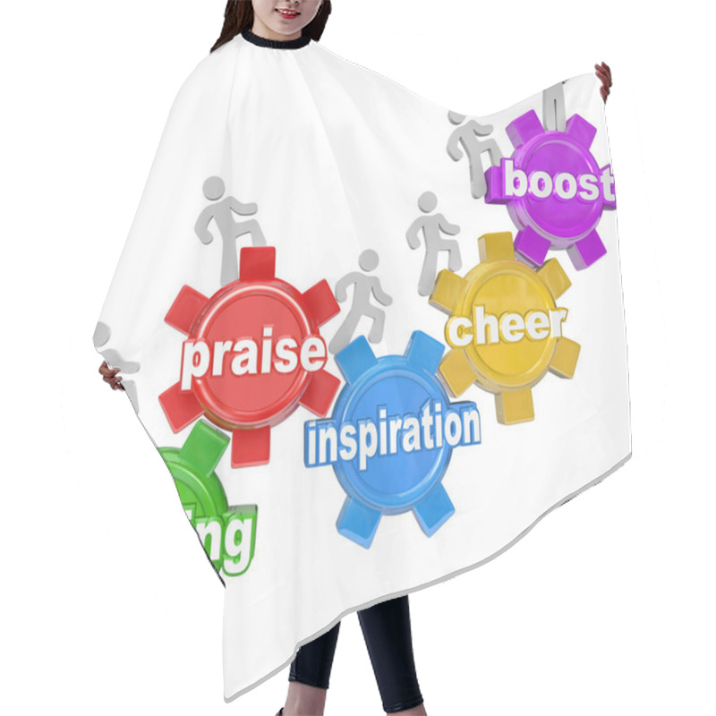 Personality  Uplifting Words Team Climbing Gears Praise Cheer Inspiration Hair Cutting Cape