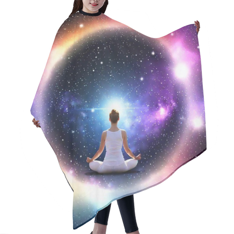 Personality  Meditating In The Center Of The Univers Hair Cutting Cape