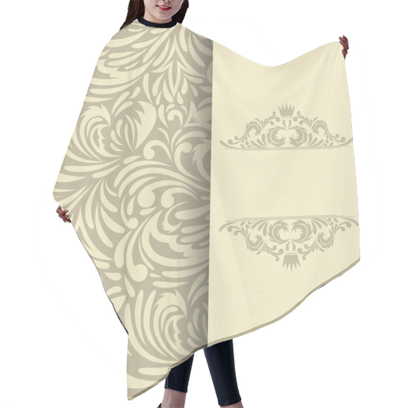 Personality  Background With Floral Pattern Hair Cutting Cape