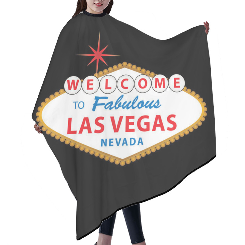 Personality  Welcome To Las Vegas Sign Hair Cutting Cape