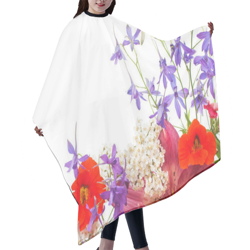 Personality  Beautiful Flowers Lilies, Yarrow And Nasturtium  Hair Cutting Cape