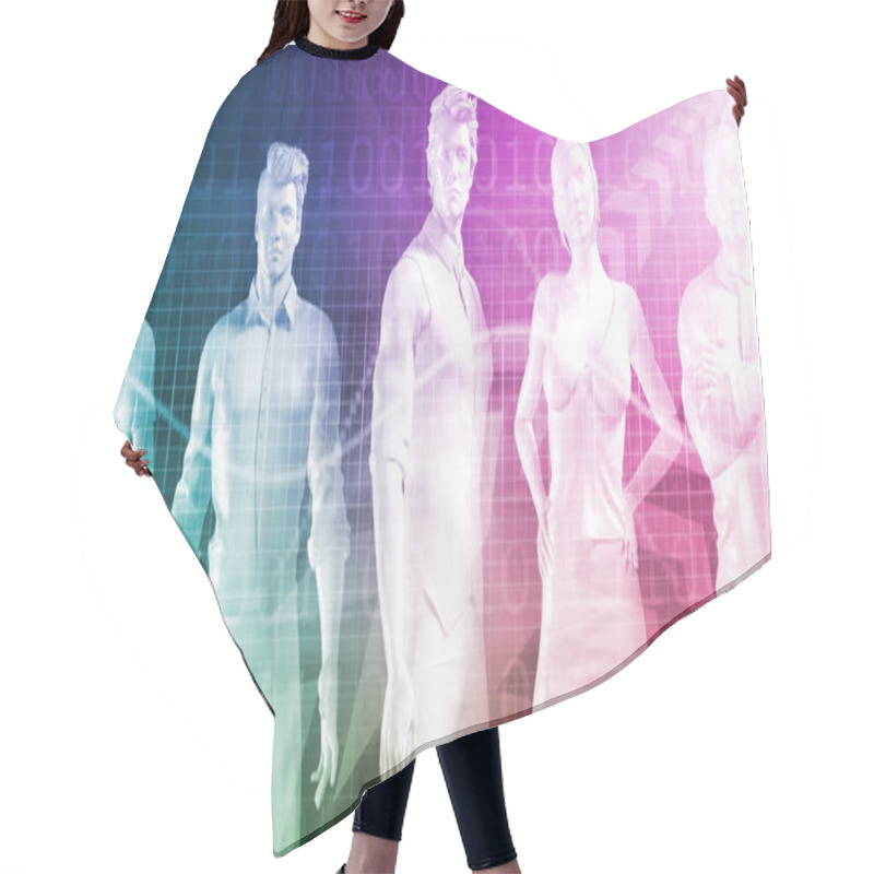 Personality  Abstract Data Concept Art Hair Cutting Cape