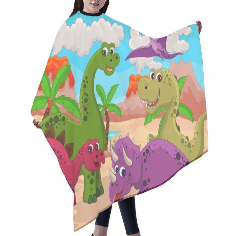 Personality  Dinosaur Cartoon Hair Cutting Cape