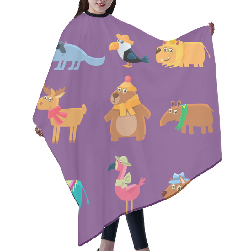 Personality  Cute Animals Collection Hair Cutting Cape