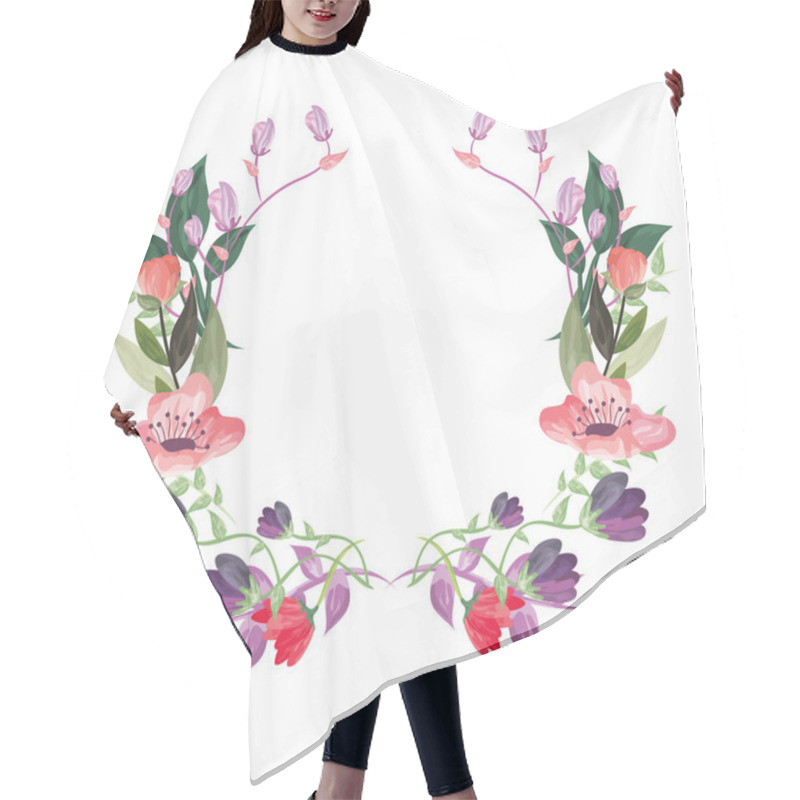 Personality  Flower Frame Icon Hair Cutting Cape