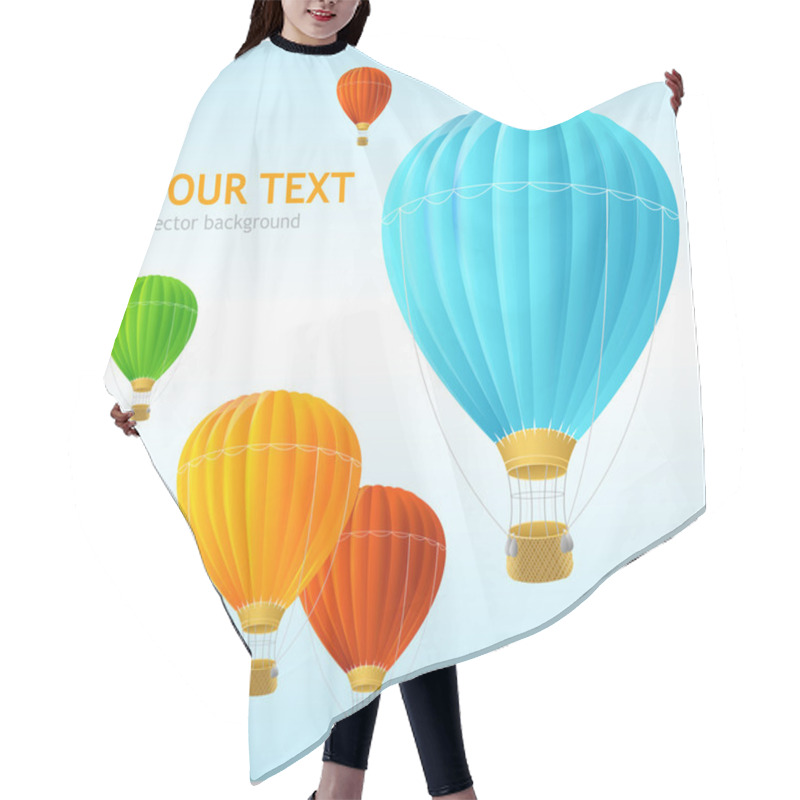 Personality  Vector Air Ballons Background Hair Cutting Cape