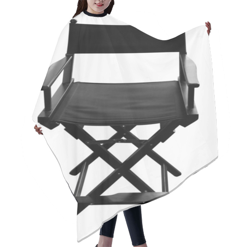 Personality  Black Folding Chair Hair Cutting Cape