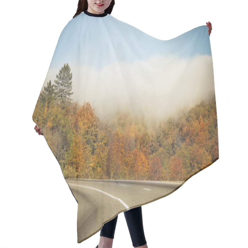 Personality  Foggy Autumnal Road Hair Cutting Cape