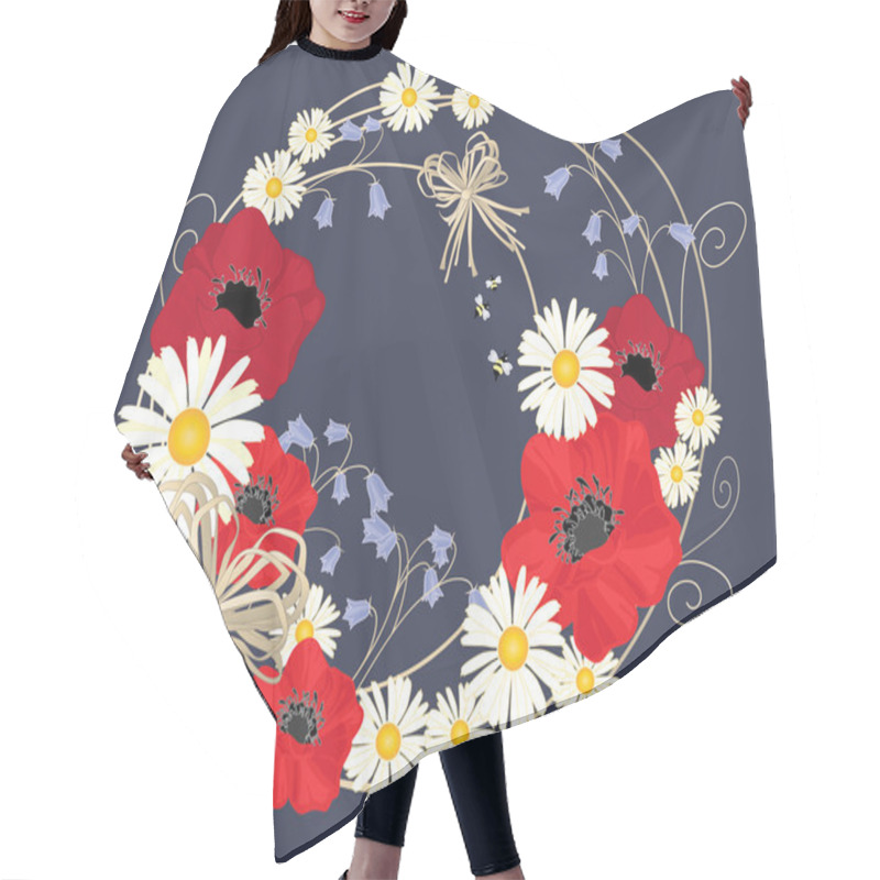 Personality  Flower Background Hair Cutting Cape