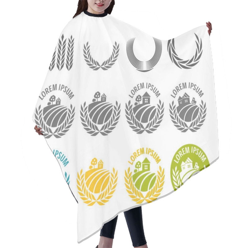 Personality  Agricultural Industry Logos Hair Cutting Cape