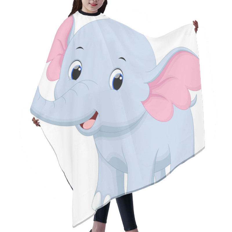 Personality  Cute Elephant Cartoon Hair Cutting Cape