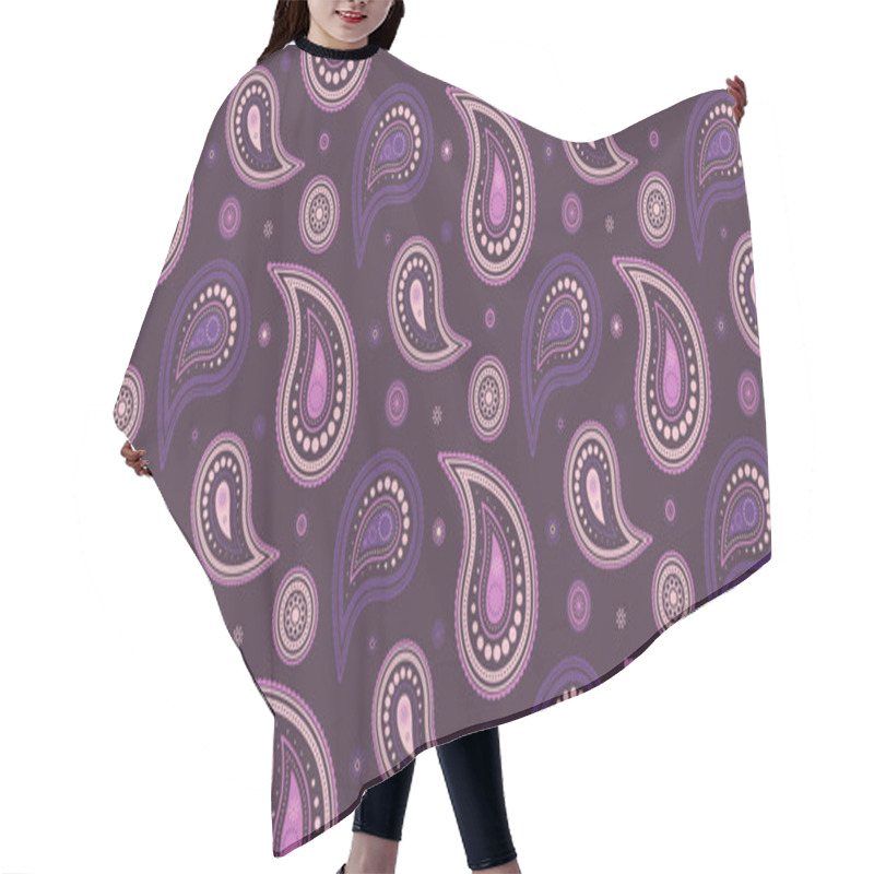 Personality  Elegant Paisley Pattern In Shades Of Purple And Pink.  Perfect For Textiles, Wallpaper, Or Website Backgrounds.  A Sophisticated And Stylish Design With Intricate Details. Hair Cutting Cape