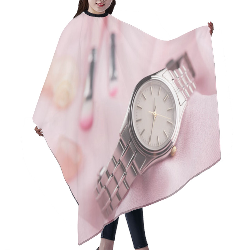 Personality  Luxury Woman Wristwatch Hair Cutting Cape