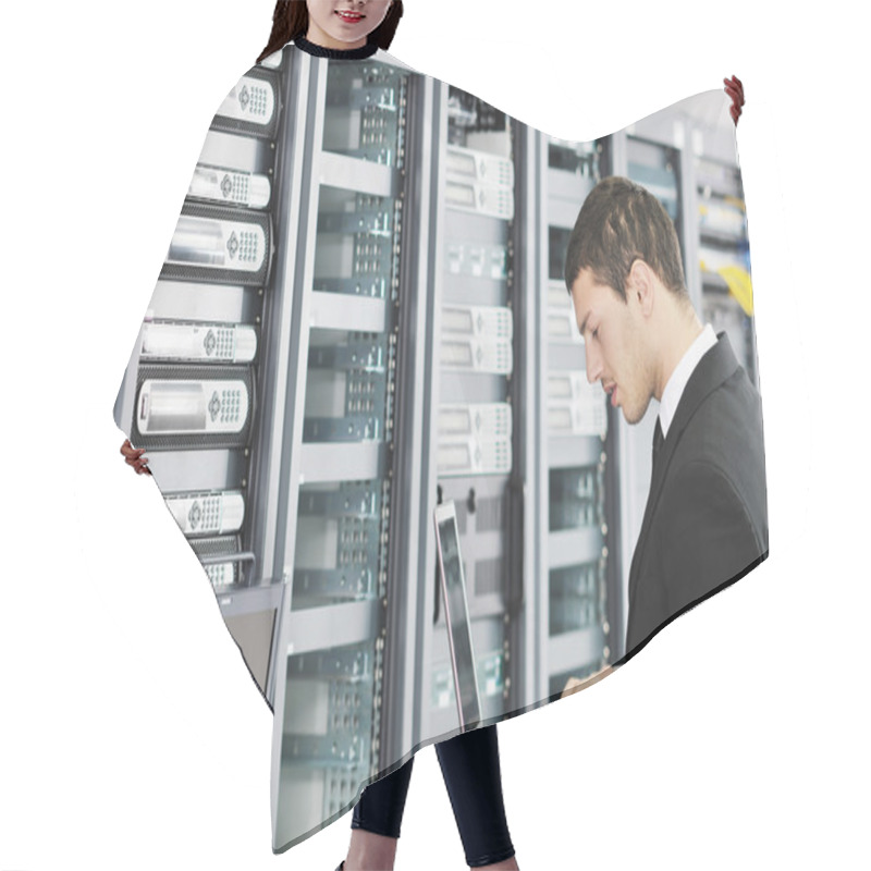 Personality  Young It Engeneer In Datacenter Server Room Hair Cutting Cape