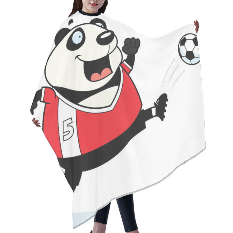 Personality  Cartoon Panda Soccer Kick Hair Cutting Cape