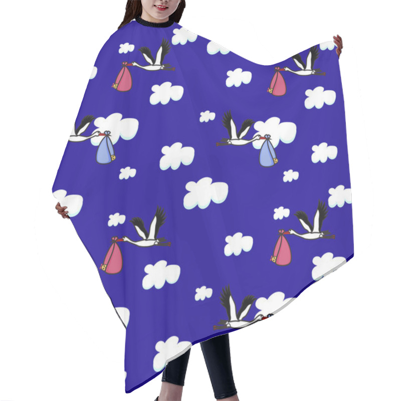 Personality  Seamless Storks Bear Children Hair Cutting Cape