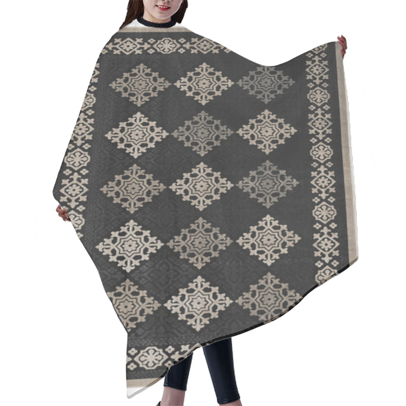 Personality  Carpet Bathmat And Rug Boho Style Ethnic Design Pattern With Distressed Woven Texture And Effect Hair Cutting Cape