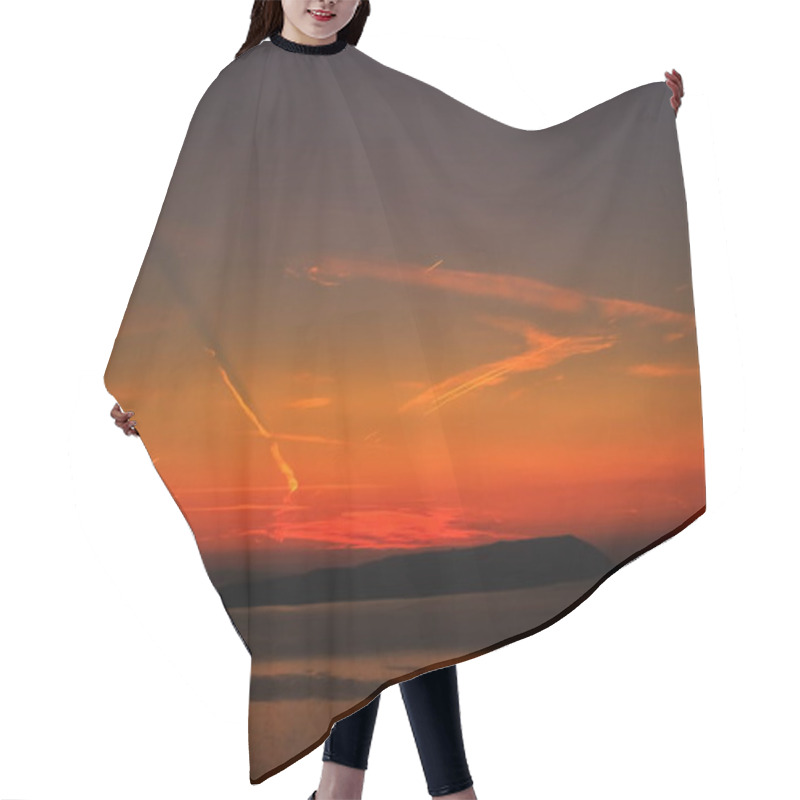 Personality  Sunset Above The Adriatic Sea Hair Cutting Cape