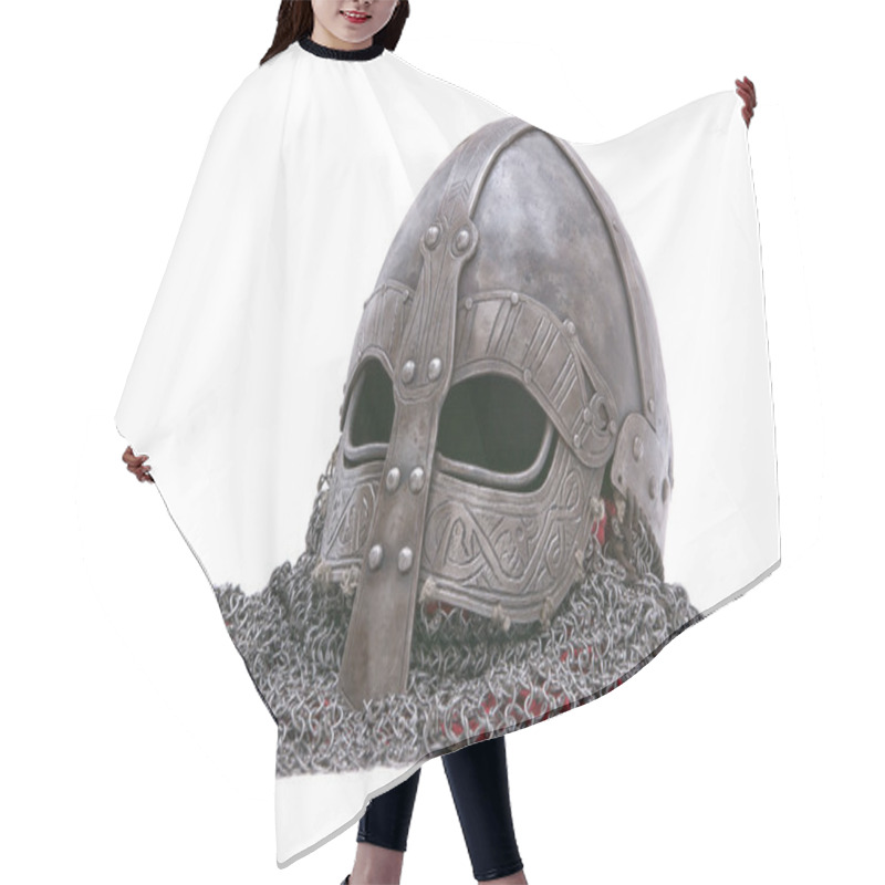 Personality  Viking Helmet On A White Background Hair Cutting Cape