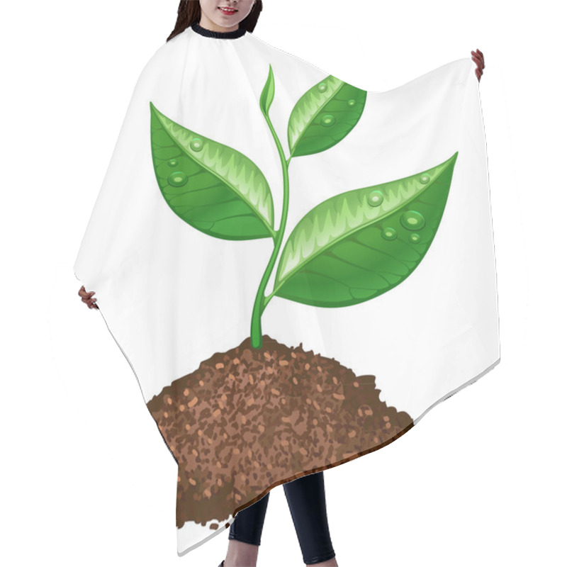 Personality  Green Plant Hair Cutting Cape