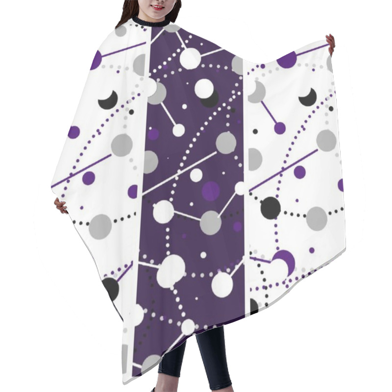 Personality  Abstract Cosmic Pattern With Geometric Elements. Illustration Hair Cutting Cape