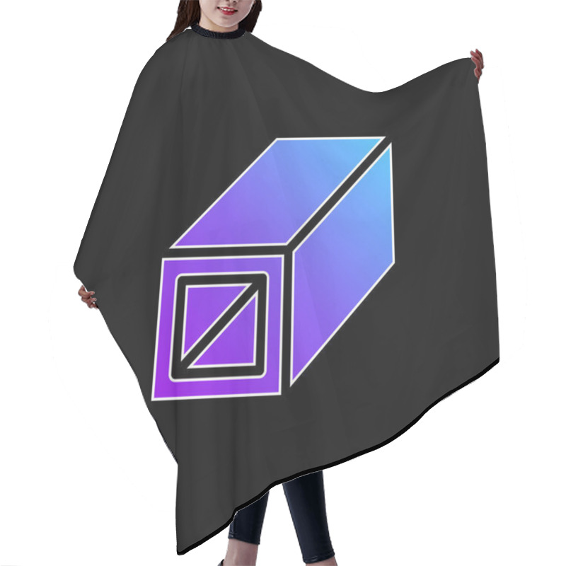 Personality  Beam Blue Gradient Vector Icon Hair Cutting Cape