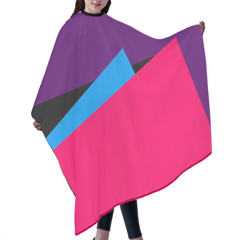 Personality  Simple Pink, Purple, Blue And Black Background With Copy Space Hair Cutting Cape