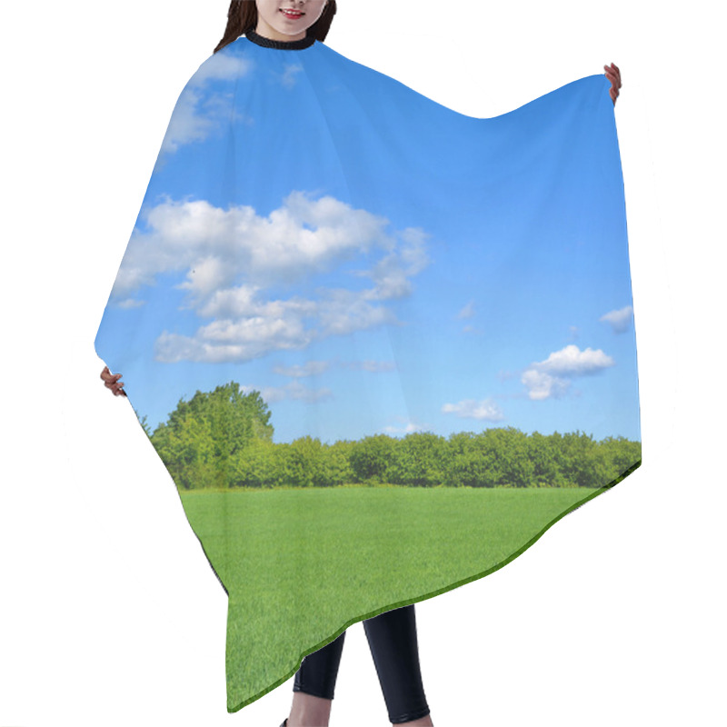 Personality  Idyllic Summer Landscape Hair Cutting Cape