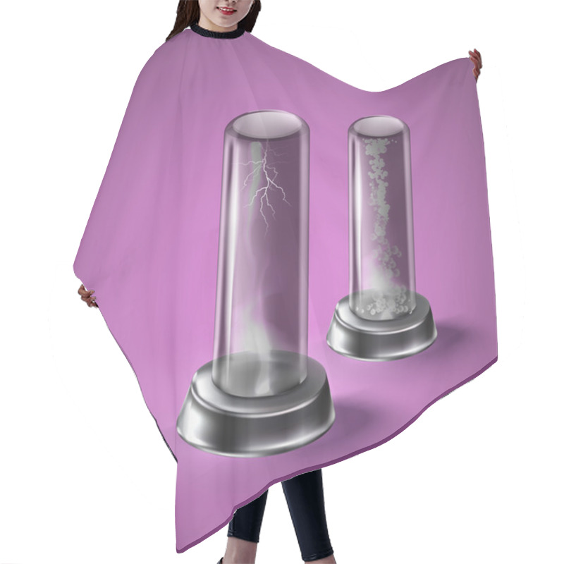 Personality  Illustration Of Laboratory Equipment Hair Cutting Cape