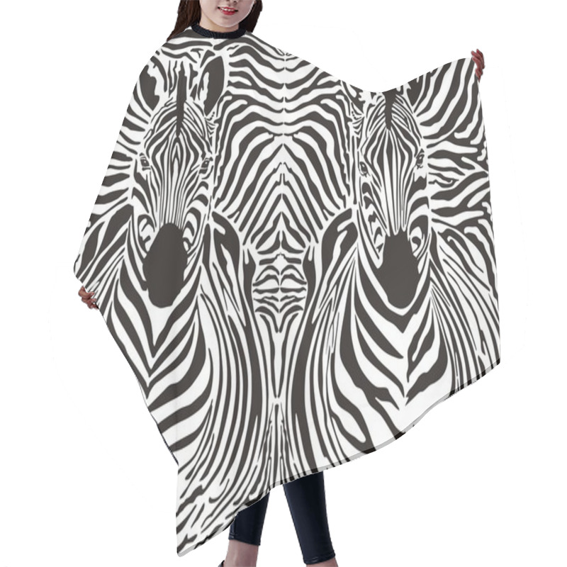 Personality  Zebra Pattern Background Hair Cutting Cape