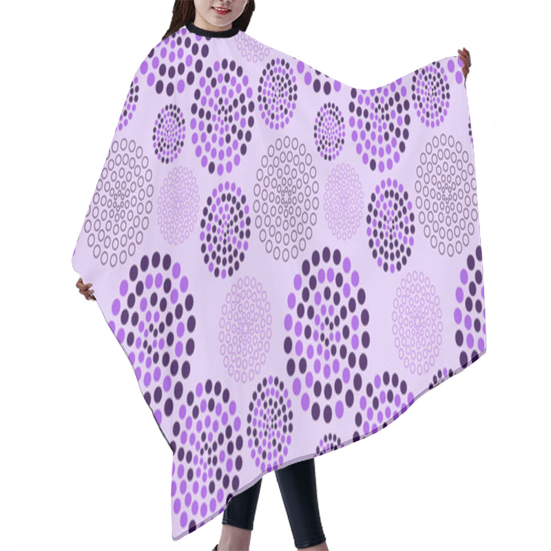 Personality  Abstract Purple Circle Pattern Vector Illustration  Hair Cutting Cape