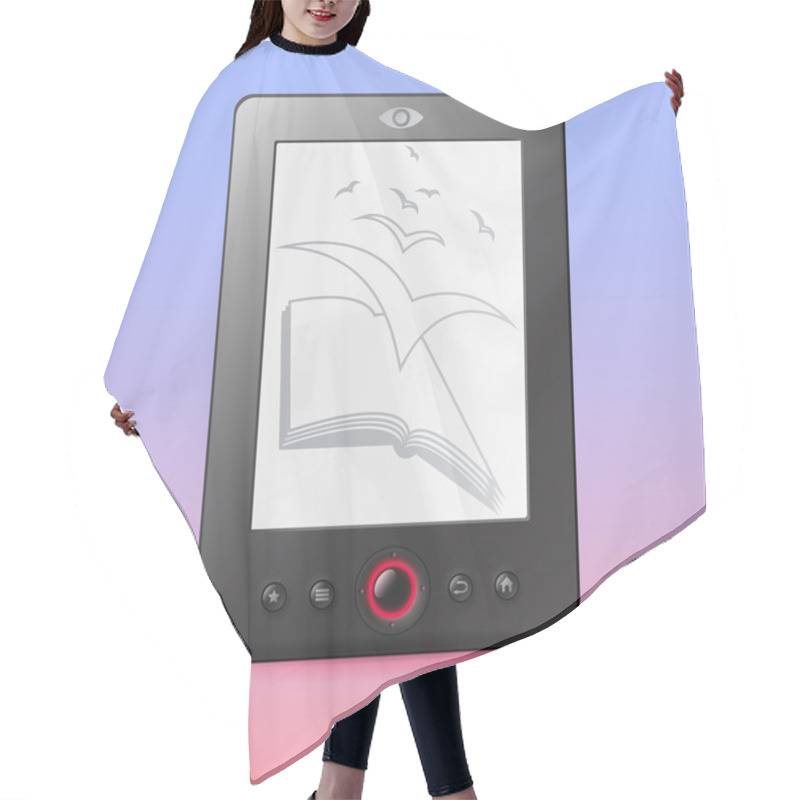 Personality  Vector E-reader Illustration Hair Cutting Cape