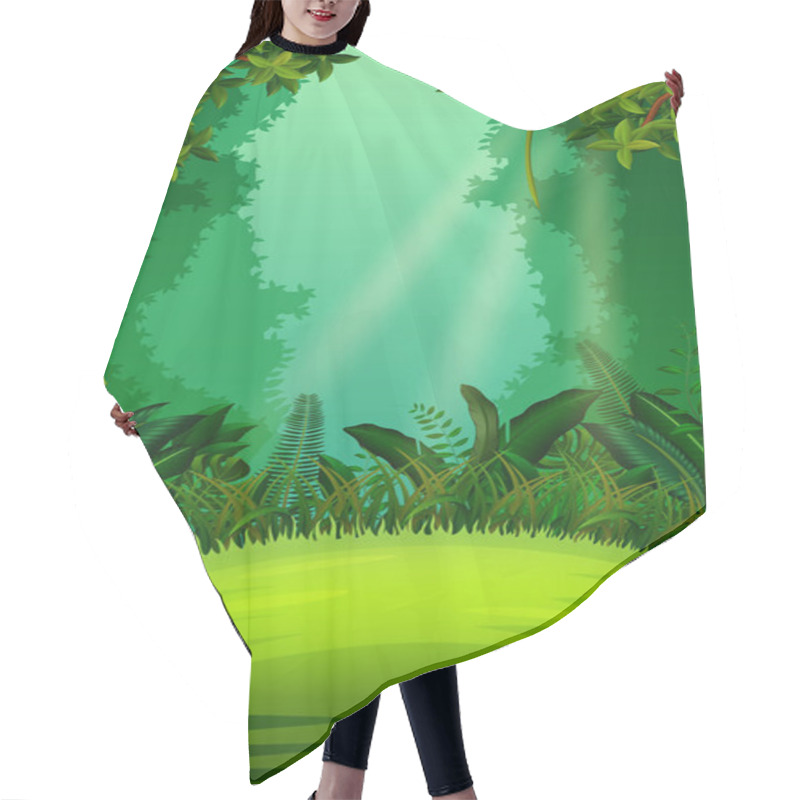 Personality  Clean And Green Forest Hair Cutting Cape