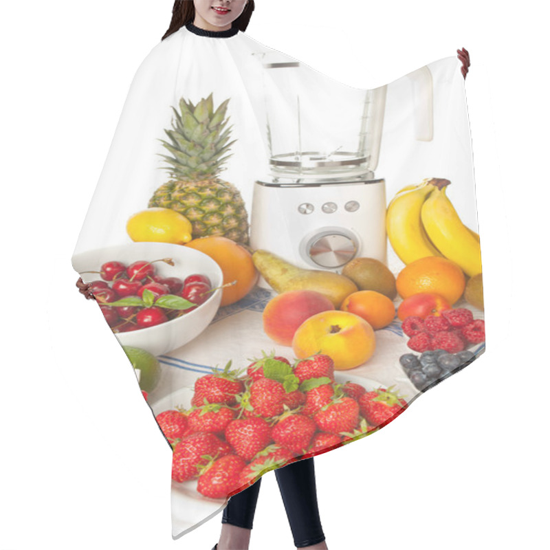 Personality  Summer Fruit And Smoothie Blender Hair Cutting Cape