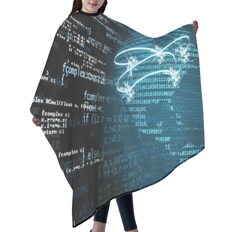 Personality  Digital Program Code And American Map Hair Cutting Cape