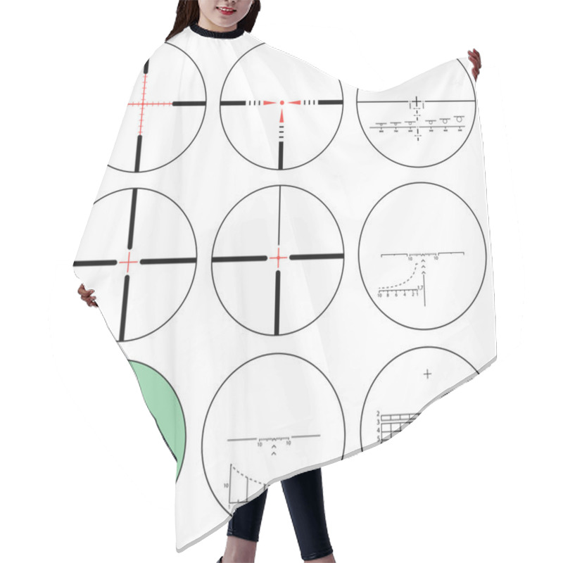 Personality  Reticles - Vector Set Hair Cutting Cape