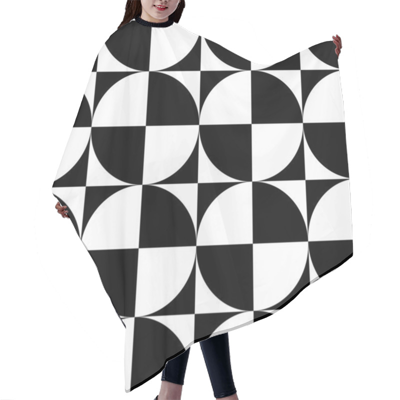 Personality  Seamless Circles Pattern Hair Cutting Cape