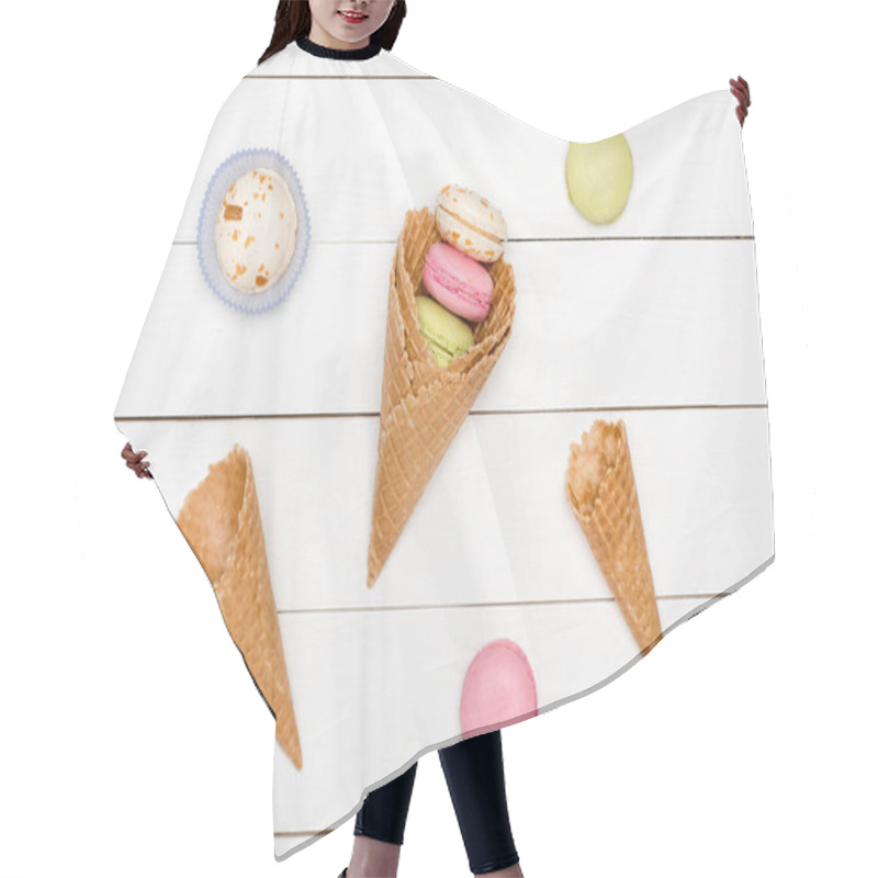 Personality  Homemade Macarons Pattern  Hair Cutting Cape