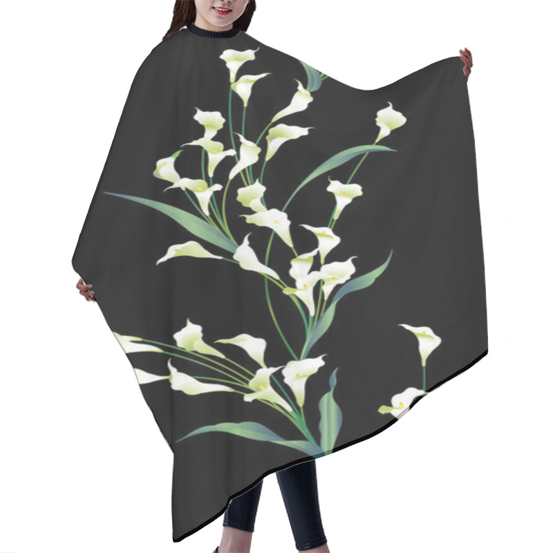 Personality  Seamless Pattern In Beautiful Calla Lily, Hair Cutting Cape