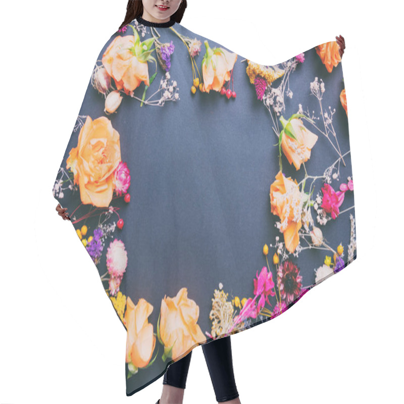 Personality  Yellow Roses And Other Flowers Hair Cutting Cape