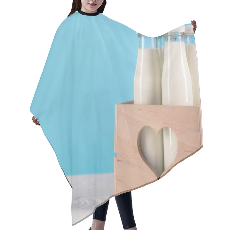 Personality  Milk In Glass Bottles  Hair Cutting Cape