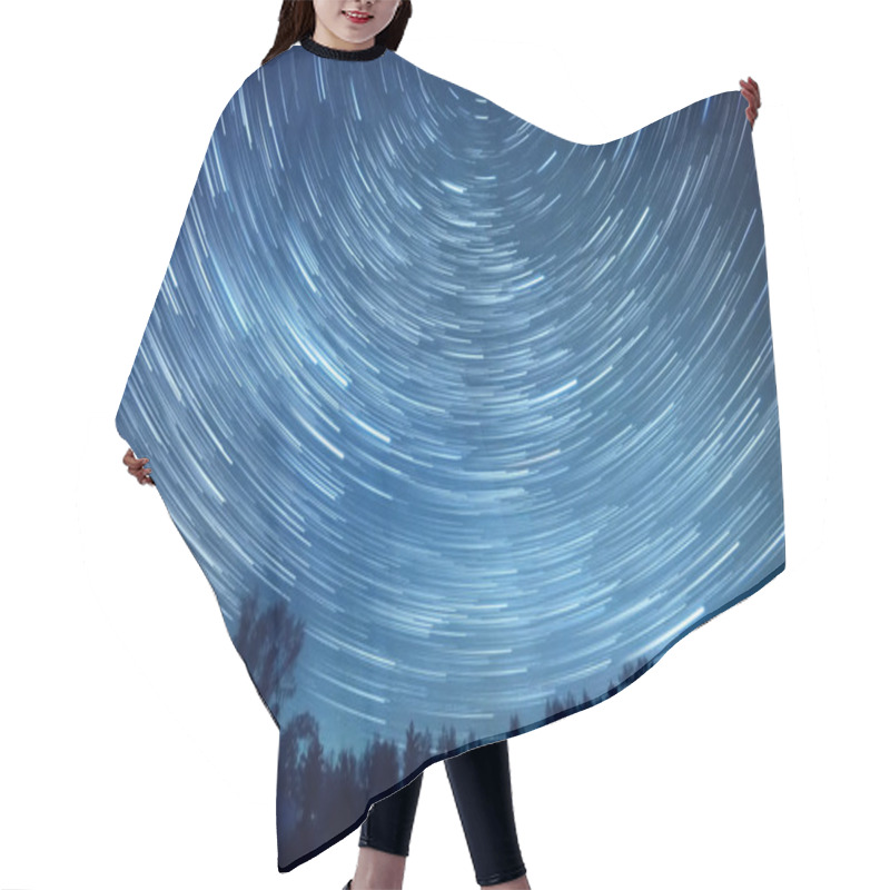 Personality  Starry Sky Revolves Around The Polar Star. Leave Traces In The F Hair Cutting Cape