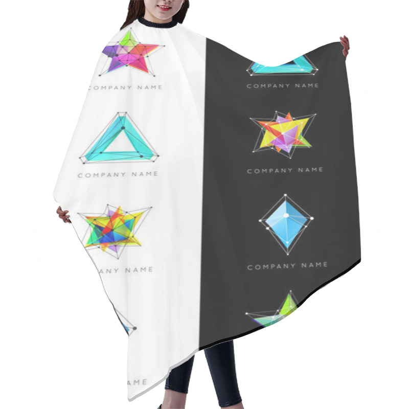 Personality  Set Of Geometric Shapes Hair Cutting Cape