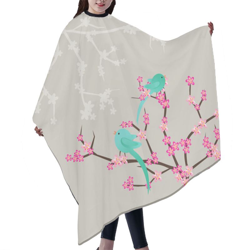 Personality  Pink Cherry Blossoms Hair Cutting Cape