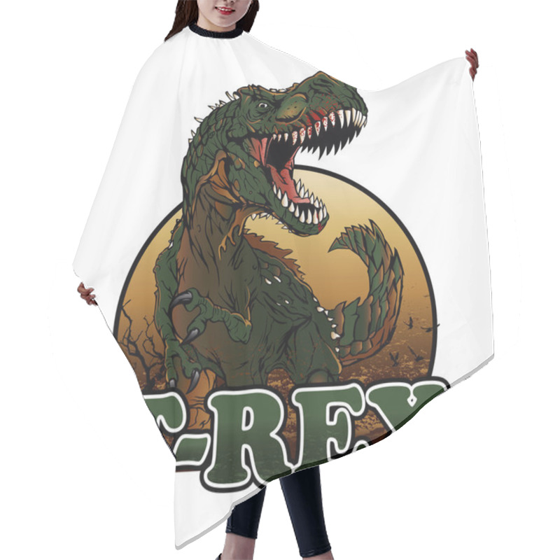 Personality  Agressive T Rex Illustration Hair Cutting Cape