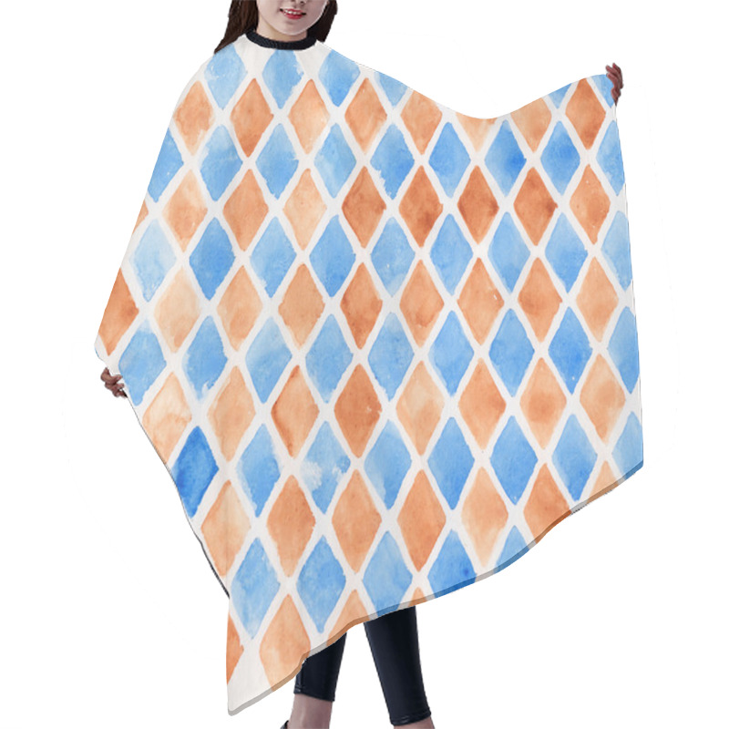 Personality  Geometric Background With Rhombuses Hair Cutting Cape