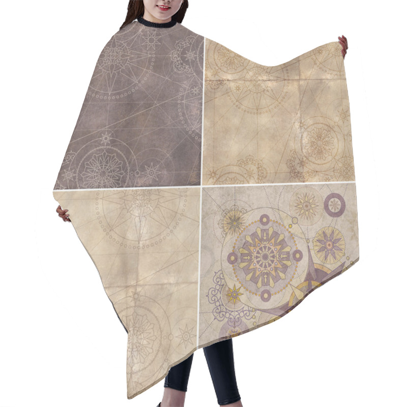 Personality  Abstract Steam Punk Background Hair Cutting Cape